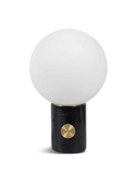 Heal's Column Table Lamp in Black, Glass