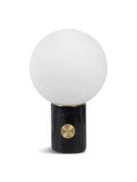 Heal's Column Table Lamp in Black, Glass
