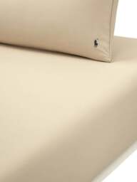 Ralph Lauren Home Polo Player Fitted Sheet Collection in Cream - Paleoak, Size Single