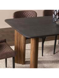 Barker and Stonehouse Trinidad Reclaimed Teak Wood Dining Table in Brown - thumbnail 2