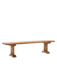 Barker and Stonehouse Covington Reclaimed Wood Dining Bench in Brown, Size 200cm - thumbnail 2