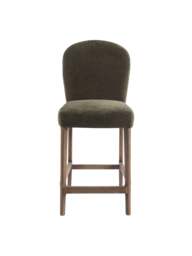 Barker and Stonehouse Maurice Boucle Counter Stool With Brass Studs in Green - thumbnail 2
