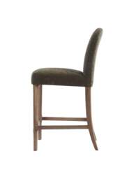 Barker and Stonehouse Maurice Boucle Counter Stool With Brass Studs in Green - thumbnail 3