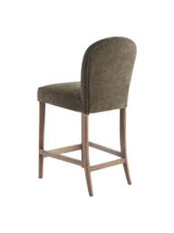 Barker and Stonehouse Maurice Boucle Counter Stool With Brass Studs in Green - thumbnail 4