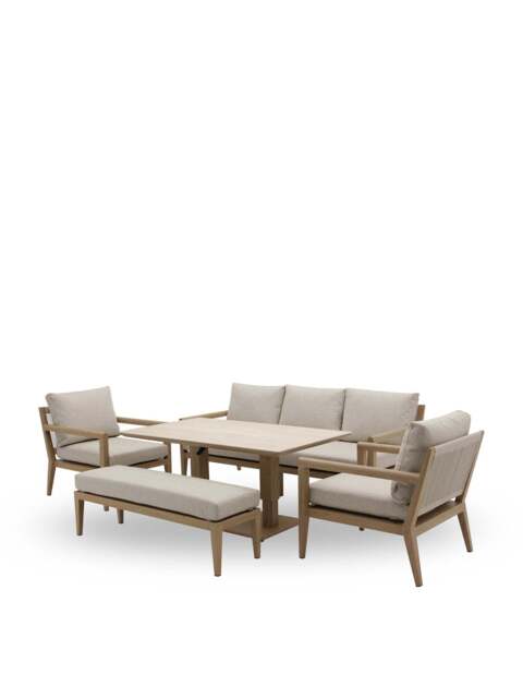 Bramblecrest Maine 8-Seater Garden Lounge Set Cream