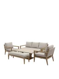 Bramblecrest Maine 8-Seater Garden Lounge Set Cream - thumbnail 4