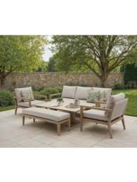 Bramblecrest Maine 8-Seater Garden Lounge Set Cream - thumbnail 5