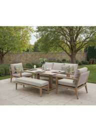 Bramblecrest Maine 8-Seater Garden Lounge Set Cream - thumbnail 2