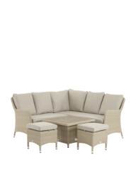 Bramblecrest Tetbury Rattan Mini Corner Sofa with Dual Height Tree-Free Top Table & 2 Stools Brown - thumbnail 2