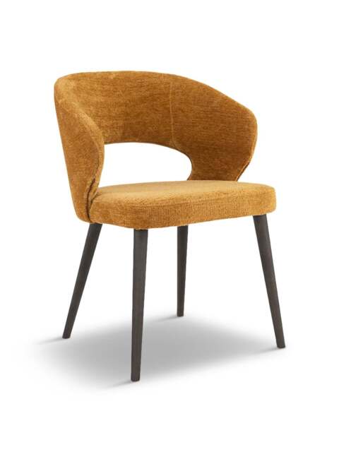 Barker and Stonehouse Cagney Fabric Dining Chair in Yellow - image 1