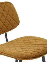 Barker and Stonehouse Archer Gold Velvet Counter Stool in Yellow - thumbnail 4