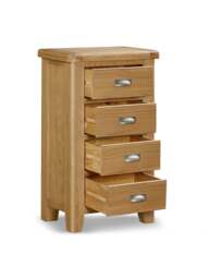 Barker and Stonehouse Raithwaite Oak 4 Drawer Chest in Brown - thumbnail 2
