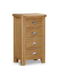 Barker and Stonehouse Raithwaite Oak 4 Drawer Chest in Brown - thumbnail 3