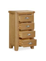 Barker and Stonehouse Raithwaite Oak 4 Drawer Chest in Brown - thumbnail 4