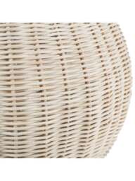 Libra Interiors Rattan Lamp With Drum Shade Large in Natural, Size 25x25x59cm - thumbnail 4