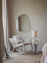 Libra Interiors Rattan Lamp With Drum Shade Large in Natural, Size 25x25x59cm - thumbnail 2