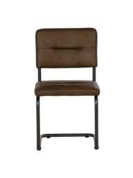 Barker and Stonehouse Byron Tufted Dining Chair in Brown, Leather - thumbnail 2