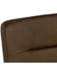 Barker and Stonehouse Byron Tufted Dining Chair in Brown, Leather - thumbnail 3