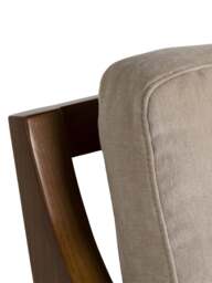 Barker and Stonehouse Fabric Accent Chair With Rattan in Neutral - thumbnail 3