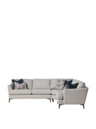 Barker and Stonehouse Embrey Fabric Corner Sofa, Left Hand in Neutral, Size 5 Seater - thumbnail 3