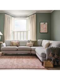 Barker and Stonehouse Embrey Fabric Corner Sofa, Left Hand in Neutral, Size 5 Seater - thumbnail 2