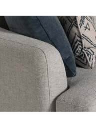 Barker and Stonehouse Embrey Fabric Corner Sofa, Left Hand in Neutral, Size 5 Seater - thumbnail 4