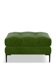 Heal's Eton 3 Str Sofa Smart Luxe Grass Black Feet in Green, Velvet