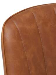 Barker and Stonehouse Brockwell Dining Chair in Khaki, Faux Leather - thumbnail 5