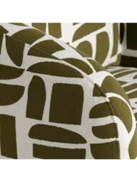 Barker and Stonehouse Francois Swivel Chair Green in White - thumbnail 4