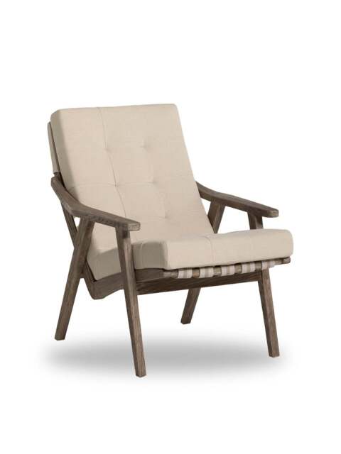 Barker and Stonehouse Valley Accent Chair in Cream, Wood/Metal - image 1