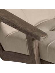 Barker and Stonehouse Valley Accent Chair in Cream, Wood/Metal - thumbnail 4