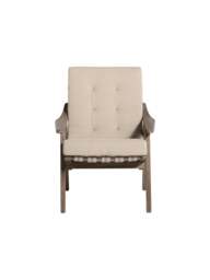 Barker and Stonehouse Valley Accent Chair in Cream, Wood/Metal - thumbnail 3