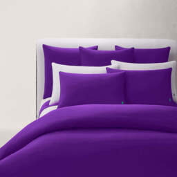 Ralph Lauren Home Polo Player Pillowcase Collection Purple in Purple - Chalet, Cotton, Size Standard - thumbnail 2