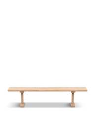 Heal's Lisbon Bench White Oak Straight Edge in Brown, Size 200x35x45
