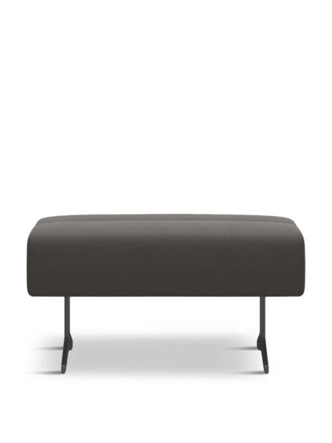 Barker and Stonehouse Stella Large Ottoman in Grey, Leather
