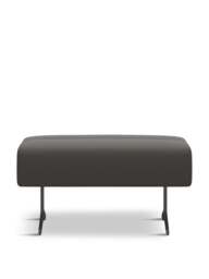 Barker and Stonehouse Stella Large Ottoman in Grey, Leather