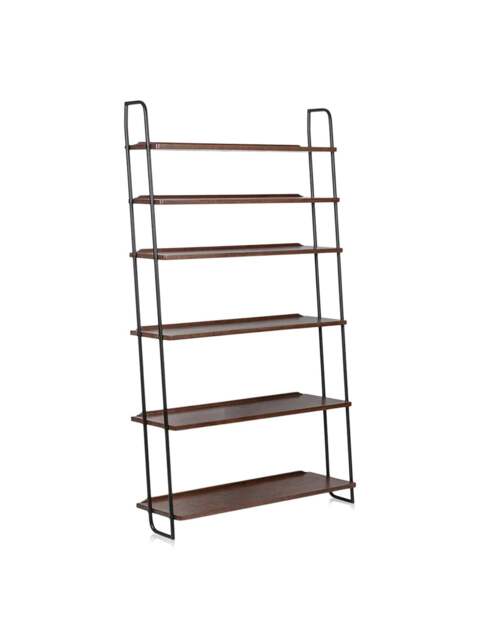 Heal's Brunel Lean To Wide Shelves Dark Wood in Brown, Size 100x35x175 - image 1