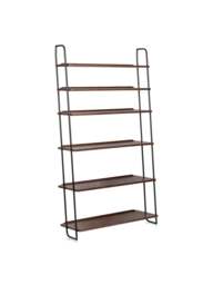 Heal's Brunel Lean To Wide Shelves Dark Wood in Brown, Size 100x35x175 - thumbnail 1