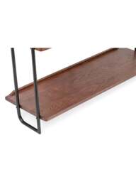 Heal's Brunel Lean To Wide Shelves Dark Wood in Brown, Size 100x35x175 - thumbnail 5