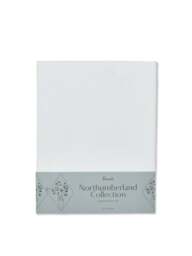 Fenwick at Home Northumberland Fitted Sheet in White, Cotton, Size Double - thumbnail 1