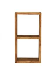 Barker and Stonehouse Covington Two Section Reclaimed Wood Cube in Polished Brown - thumbnail 2