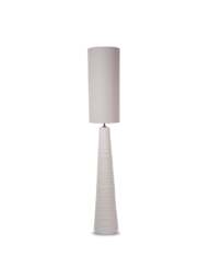 Libra Interiors Tivoli Tall Ceramic Floor Lamp in White - thumbnail 1