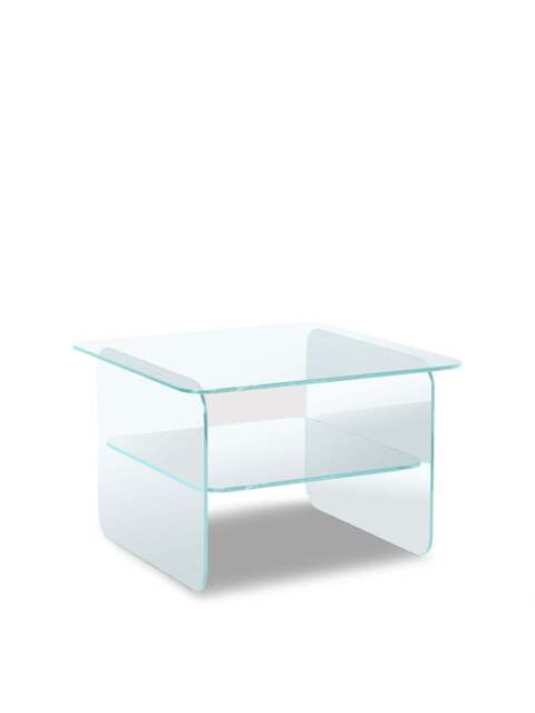 Barker and Stonehouse Chiaro Glass Square Side Table in Clear - image 1