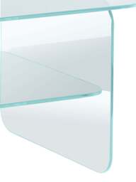 Barker and Stonehouse Chiaro Glass Square Side Table in Clear - thumbnail 4