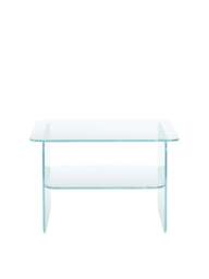 Barker and Stonehouse Chiaro Glass Square Side Table in Clear - thumbnail 2