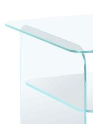 Barker and Stonehouse Chiaro Glass Square Side Table in Clear - thumbnail 3