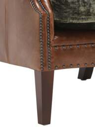 Barker and Stonehouse Tetrad Constable Wingback Chair in Green - thumbnail 4