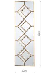 Dar Lighting Kipton Rectangle Decorative Mirror in Gold Leaf - thumbnail 4