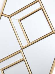 Dar Lighting Kipton Rectangle Decorative Mirror in Gold Leaf - thumbnail 3