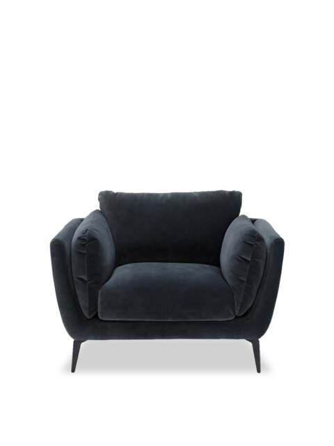 Barker and Stonehouse Boone Velvet Armchair in Grey - image 1